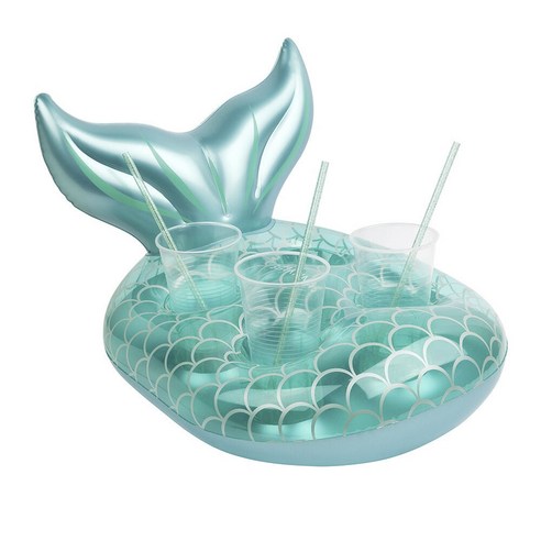 써니라이프 인플레이터블 패밀리 드링크 홀더 물놀이 악세서리, 1개, Mermaid