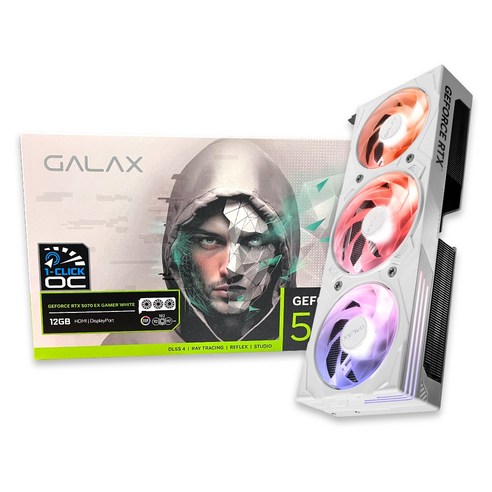 갤럭시 GALAX 지포스 RTX 50 시리즈 그래픽카드, RTX 5070 EX 게이머OC D7 12GB 화이트