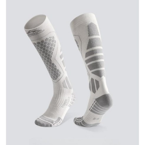스포츠양말 남자 여성 장목 방수 기능성 스키 보드 양말 Snowboard Socks, White, 1개