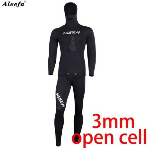 남자용 스피어피싱 잠수복 오픈 셀 야마모토 네오프렌 위장 3mm, XXXL, 3mm Black New_XXXL