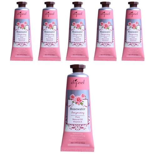 썬플라워 디필 인비거레이팅 로즈워터 핸드 크림, 42ml, 6개