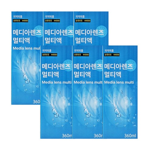 메디렌즈 멀티액 360ml X 6개 소프트렌즈용액 다목적용액, 30개 네온하드렌즈용액 Best Top5