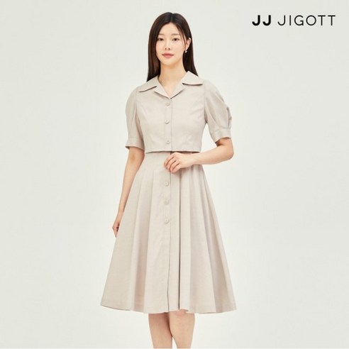 JJ지고트 볼륨 슬리브 플리츠 원피스 GP5A0OP801