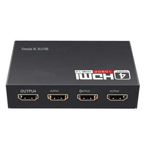 노 브랜드 1080P 1X4 HDMI 분배기 1 포트 - 4 디스플레이 복제/미러 PS5용 USB 전원 분배기(O, 쪼개는 도구