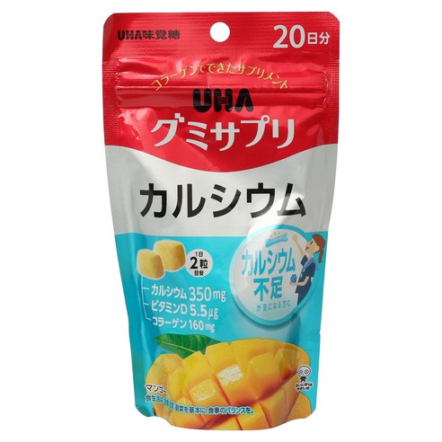유하미카쿠토 서프리 칼슘 350mg 망고맛 구미, 1개, 40정