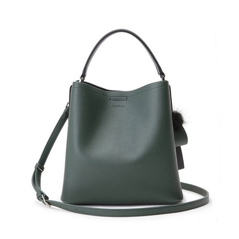 에스콰이아 여성 폼폼이 양면 버킷백 SVBFHB425GR