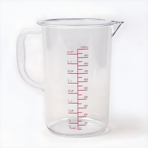 쿠킹플러스 PC 계량컵, 혼합색상, 1L, 1개