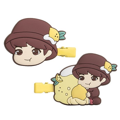 BTS 타이니탄 TinyTAN 스윗 타임 집게핀 헤어핀 앞머리 헤어클립(2pcs), JUNGKOOK