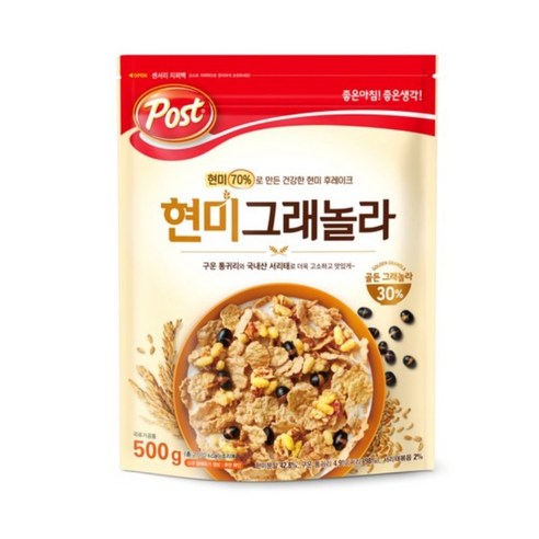 포스트 현미 그래놀라 500g, 1개