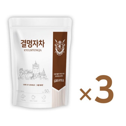 그래이티 저온로스팅 국산 결명자차 삼각티백, 3개, 50개입, 1g