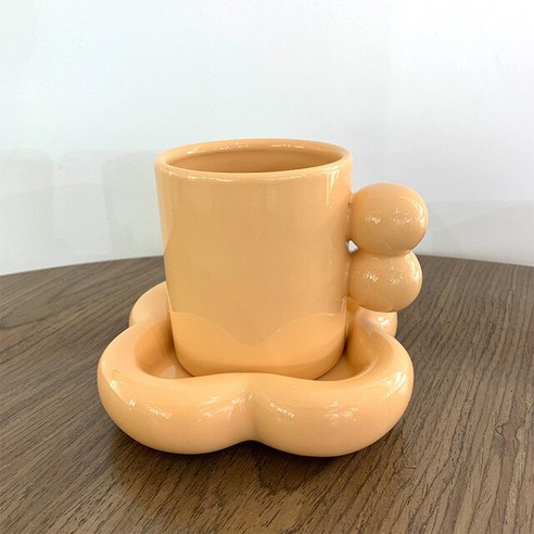 FREELIFE 북유럽 머그컵 세트 예쁜 도자기 EB-701, orange-229