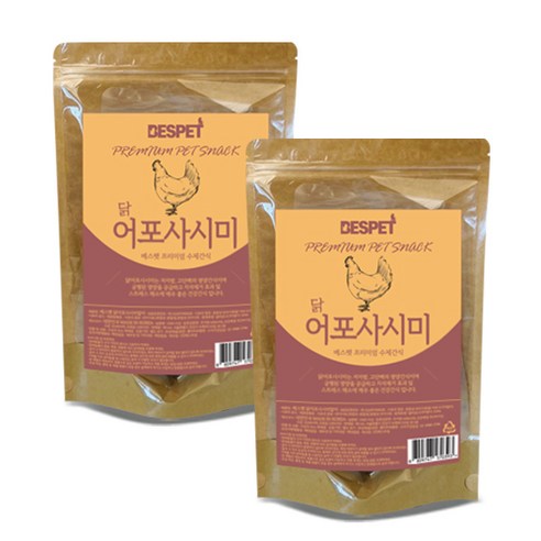 베스펫 프리미엄 수제간식 200g, 닭어포사시미, 2개