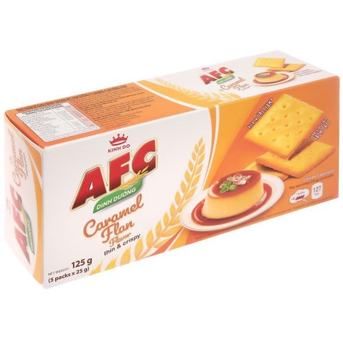 베트남 킨도 국민 비스킷 3종 KINDO AFC, 짭잘한밀소금, 6개, 125g