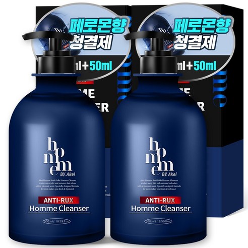 아케이 옴므 안티럭스 올인원 남성청결제 페로몬향, 2개, 550ml