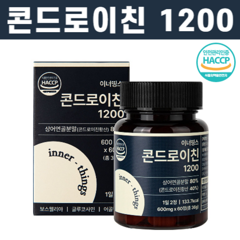 이너띵스 콘드로이친 콘도로이친 콘드레이친 콘드라이친 콘도로친 1200, 60정, 4개 콘드로이친1200뮤코다당