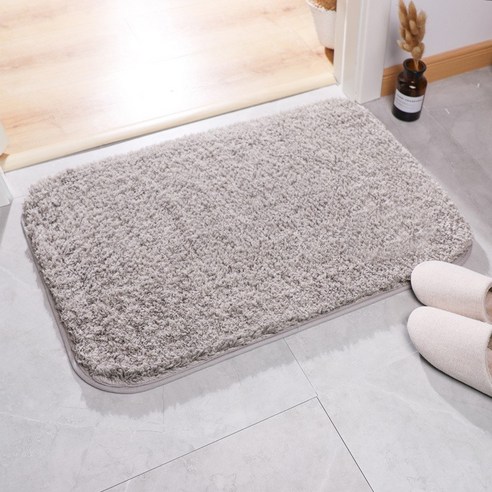 티아오 50*80cm 흡수 미끄럼방지 욕실/화장실 매트, 그레이