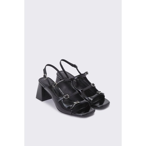 [백화점 정품]슈콤마보니 Strap wrinkle sandal(black) DG2AM24037BLK