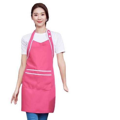 ANKRIC 조절 가능 종업원 방유 방모 목걸이 앞치마 내장간대략 원피스앞치마, 장미
