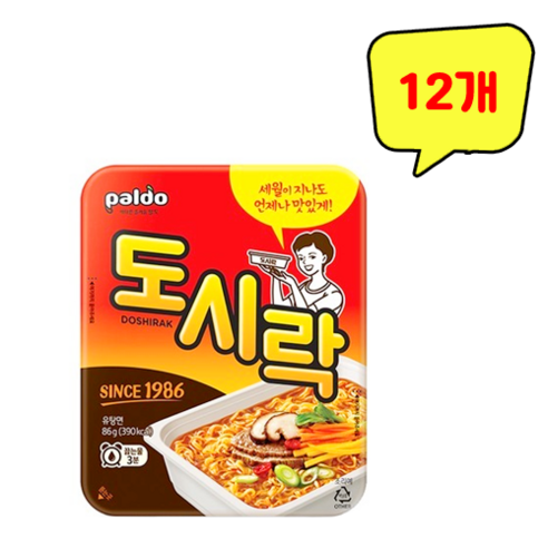   팔도 도시락 86g, 12개