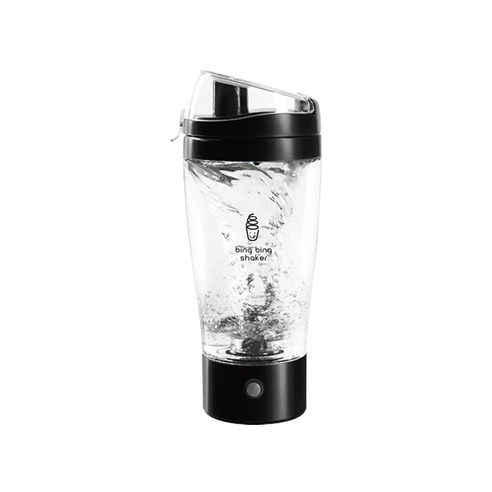 인더룩 전동 쉐이커 믹스텀블러, 블랙, 450ml, 1개