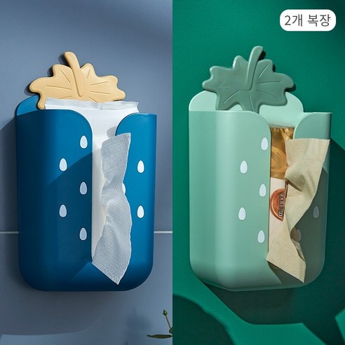 DFMEI 홈 벽 마운트 가정용 거실 크리 에이 티브 펀치 무료 티슈 상자 주방 화장실 보관 상자 벽 마운트 티슈 박스, 딸기 블루 + 딸기 녹색