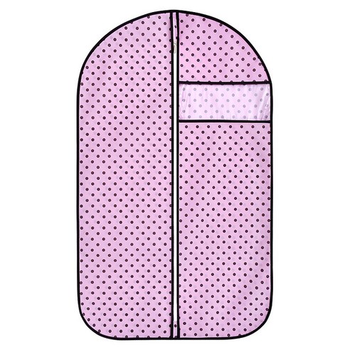 부직포 옷 덮개 옷 수납 포켓, 라지 60x100c 허벅지 이상, 핑크 웨이브 포인트