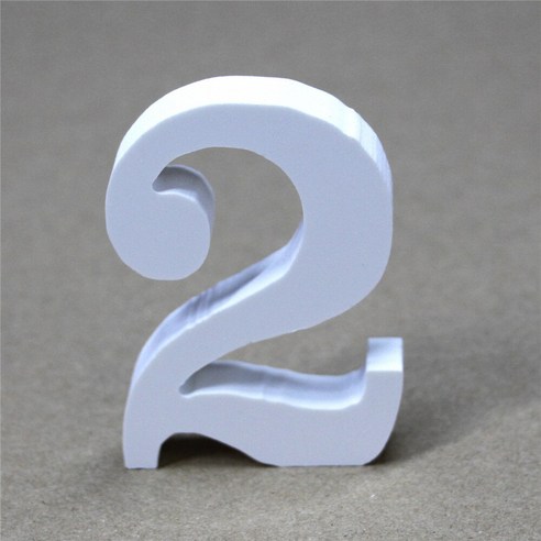 DIY 20cm 서 나무 나무 편지 흰색 알파벳 결혼식 생일 파티 홈 장식 맞춤 이름 디자인, Hight20cmThick12mm, number  2