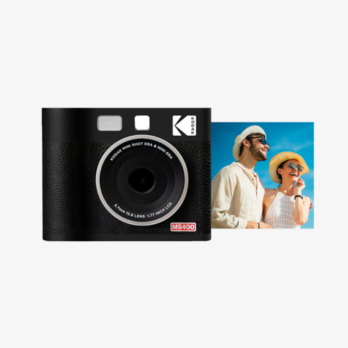 [신제품] 코닥 미니샷 4 ERA 폴라로이드 카메라, MS400(블랙), 1개