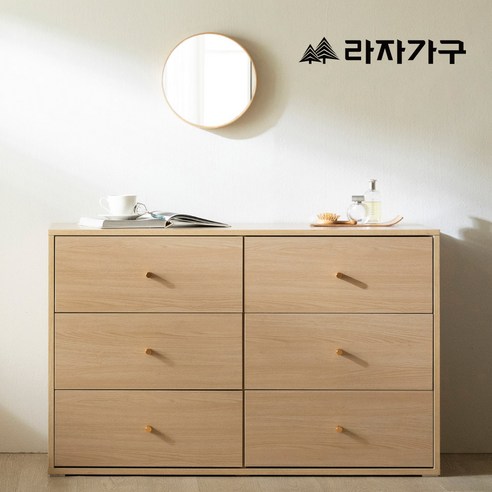 라자가구 어뮤즈 1200 3단 서랍장, 아카시아화이트