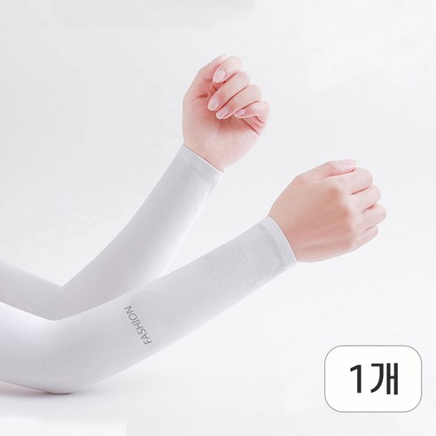 ROYKEEN UV 자외선 차단 골프 팔토시 쿨토시 팔목형, 1개, 화이트