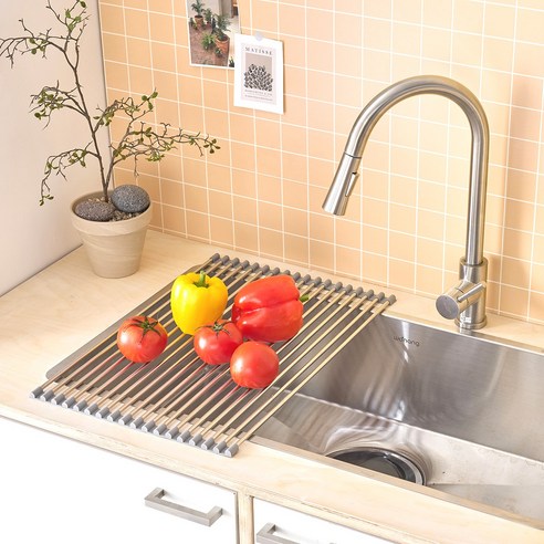 싱크롤 선반으로 좁은 주방을 넓고 효율적으로!