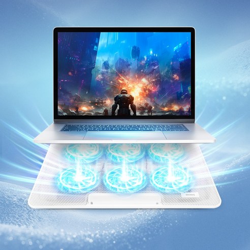 브로닉 6팬 쿨러 거치대 쿨링패드로 노트북의 뜨거운 심장을 시원하게!