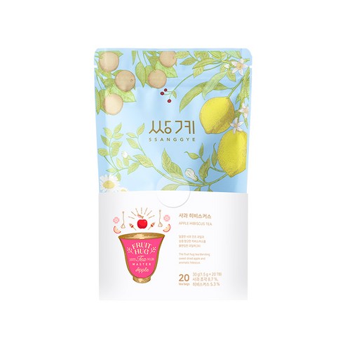 쌍계명차 프루트 허그 파우치 사과히비스커스, 1.5g, 20개입, 1개