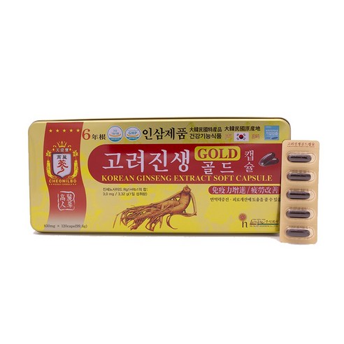 6년근 고려진생골드캡슐 120캡슐 인삼캡슐, 1개, 830mg