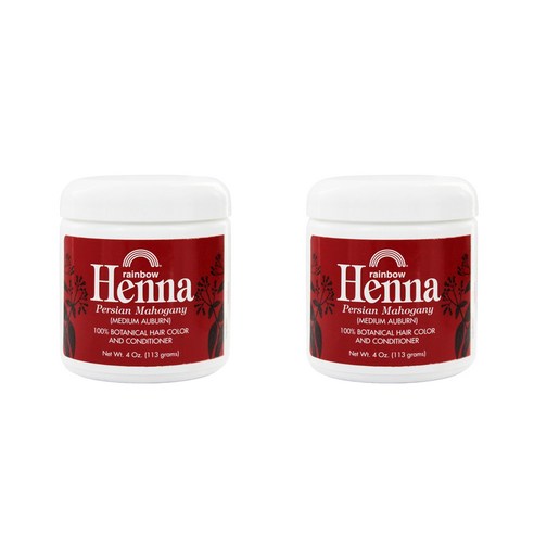 레인보우리서치 헤나 보태니컬 헤어 컬러 앤 컨디셔너, Persian Mahogany, 2개