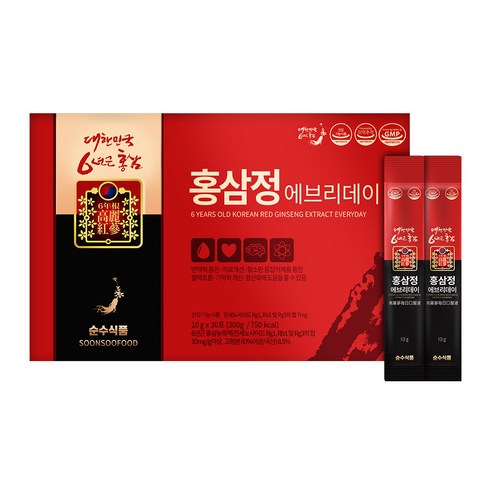 순수식품 6년근 홍삼정 에브리데이 + 쇼핑백, 300g, 1개