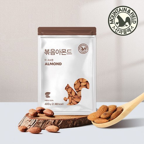 산과들에 23년산 햇 견과류 볶음아몬드, 500g, 1개