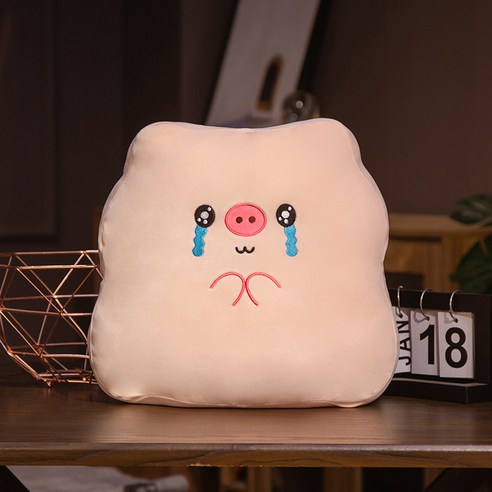 만화 눈물 돼지 다용도 쿠션 카페트 사무실 점심 휴식 엎드려 자다 쿠션 에어컨 카페트, 눈물을 흘리다, 30cm 쿠션 카페트 없음