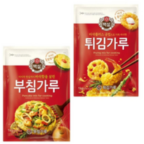 [SUNNY] 백설 부침가루+튀김가루1KG-제사음식-명절음식, 1kg, 10개