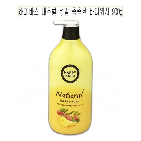 오리지널 해피바스 내추럴 정말 촉촉한 바디워시 900g, 1개