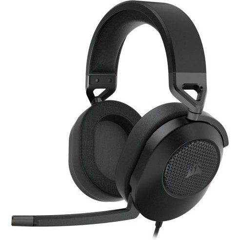 Corsair 코세어 HS65 서라운드 게이밍 헤드셋 가죽렛 메모리 폼 이어패드, HS65 Surround, Carbon, 블랙