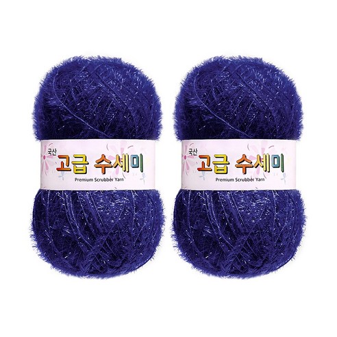 울클럽 별꽃수세미 만들기 DIY 고급수세미실 80g 2볼세트, 146보라빛파랑