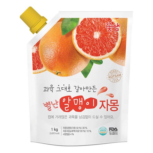 꽃샘 별난알맹이 자몽 500g, 6개