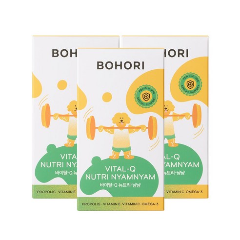 보호리 강아지 바이탈Q 뉴트리냠냠 영양제 150g 15p, 3개, 호흡기/기관지