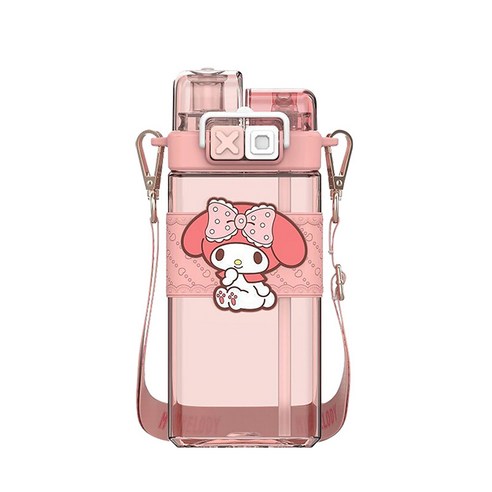 산리오 텀블러 보온보냉 원터치 물컵 물병 휴대용 쿠로미 시나모롤 어린이, 마이멜로디520ml, 1개