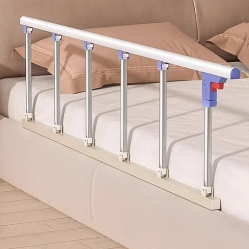 접이식 침대안전가드 난간 보호대 낙상방지 사이드레일 4단 5단 6단, 우드_6칸