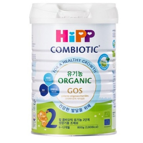 힙 유기농 콤비오틱 분유 2단계, 800g, 3개