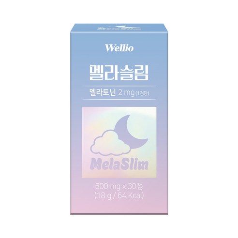 웰리오 멜라슬림 식물성 타트체리 멜라토닌 1개월분, 1박스, 30정