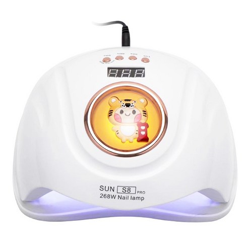SUN S8 268W 고출력 전문가용 고양이 젤 네일 램프 UV LED, 화이트, 1개