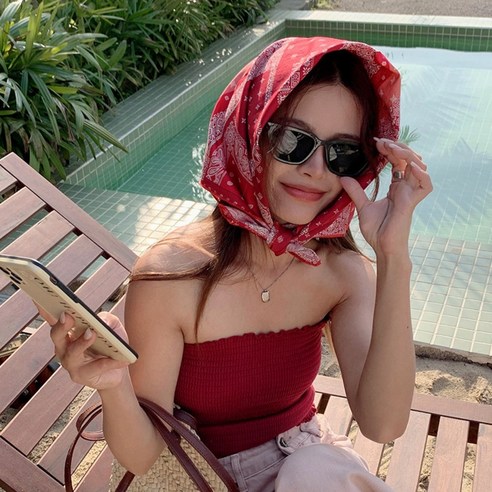 최고급 순면 페이즐리 다기능 등산손수건